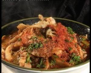 口水鸡丝面和水煮百叶的做法