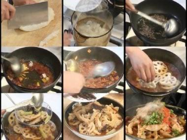口水鸡丝面和水煮百叶的做法