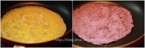 紫薯鸡蛋卷饼的做法