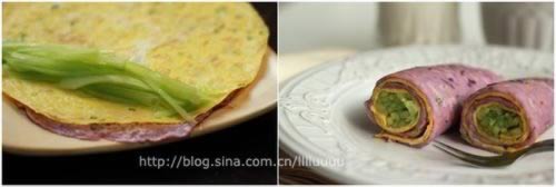 紫薯鸡蛋卷饼的做法