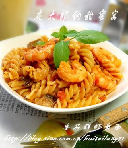 鲜虾番茄螺旋意面的做法