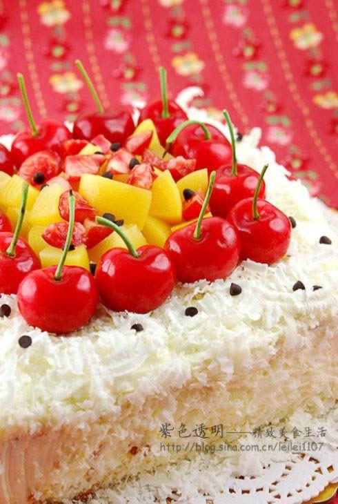 黄桃鲜奶油蛋糕的做法
