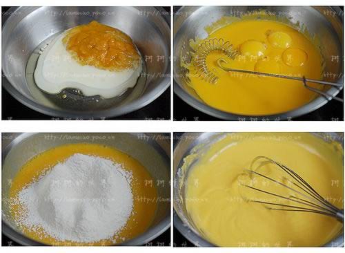 南瓜戚风蛋糕的做法
