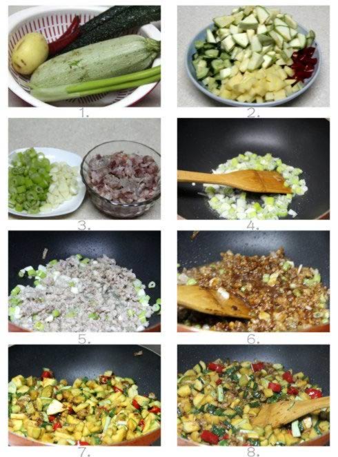 杂蔬肉酱干拌面的做法