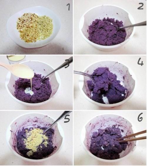 紫薯果仁春卷的做法