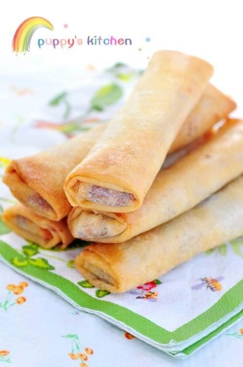 紫薯果仁春卷的做法