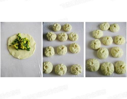 韭菜鸡蛋包子的做法