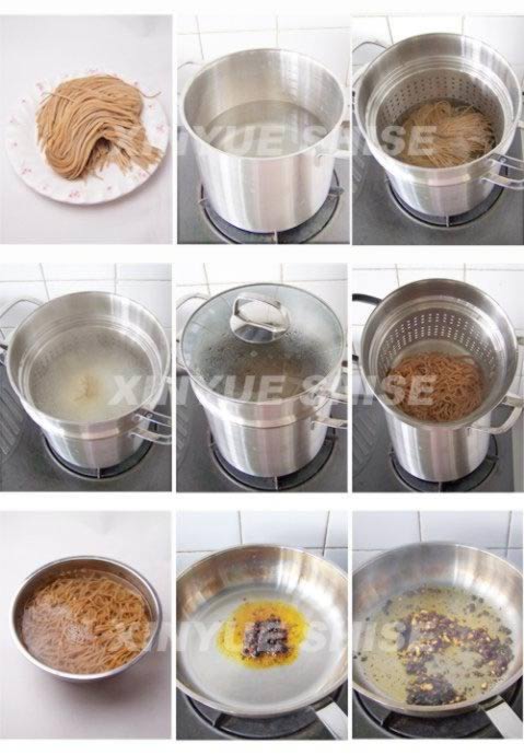 香辣豆豉荞麦凉面的做法