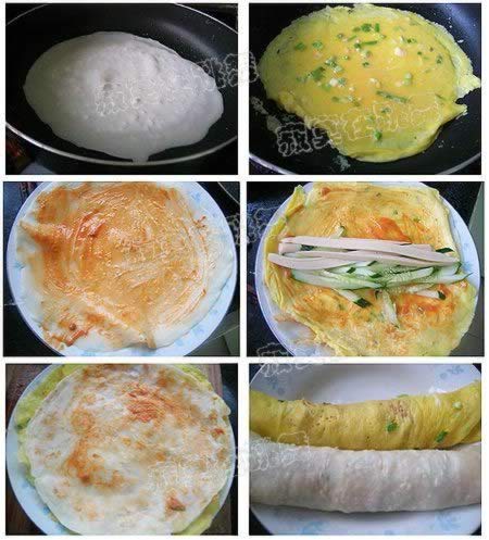 双色鸡蛋煎饼的做法