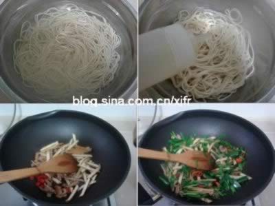香干韭菜炒面的做法