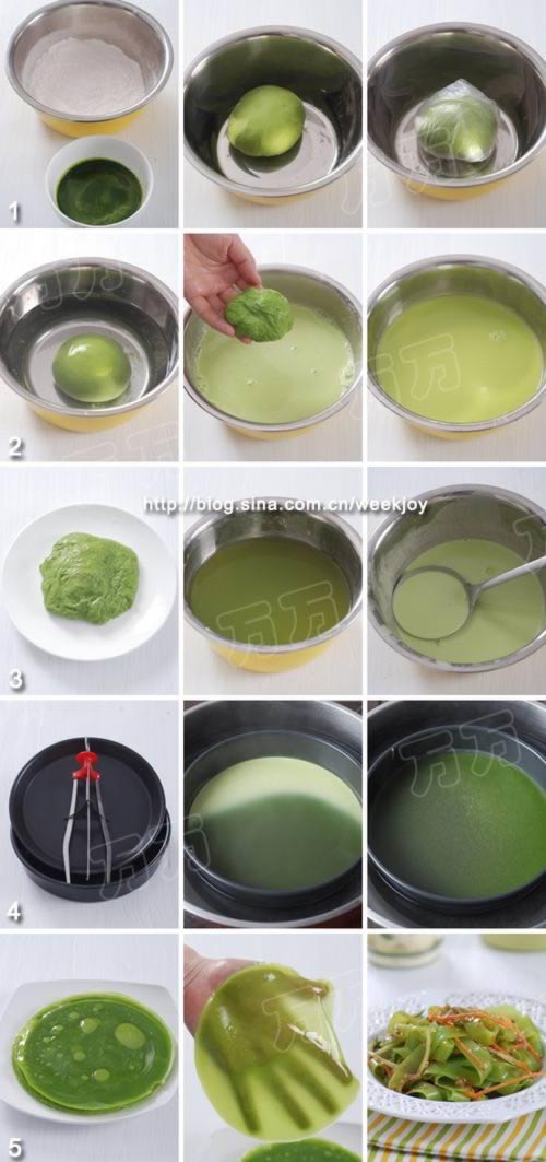 绿色凉皮的做法