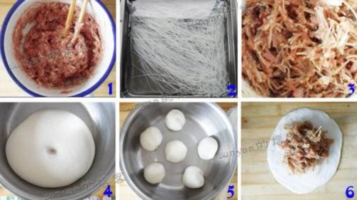 电饼铛猪肉粉条馅饼的做法