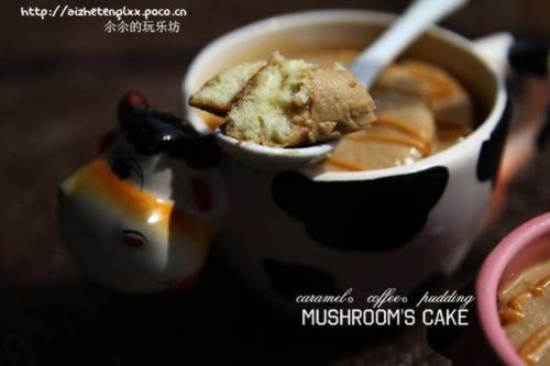 焦糖咖啡布丁佐胚芽蛋糕的做法