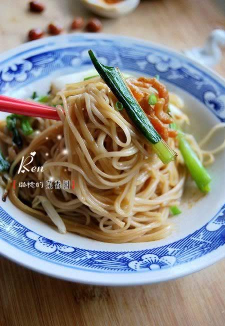 海米葱油拌面的做法