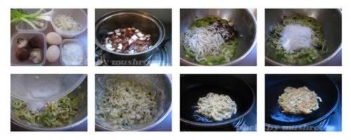 银鱼香菇煎蛋饼的做法