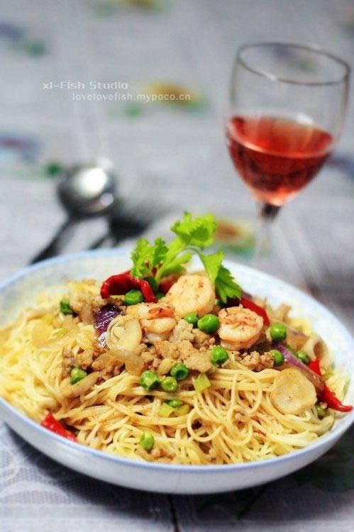 鲜虾肉酱意面的做法