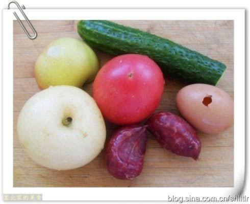 水果香肠凉面的做法