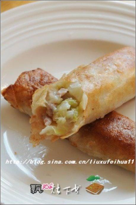 黄芽菜肉丝春卷的做法