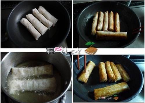 黄芽菜肉丝春卷的做法