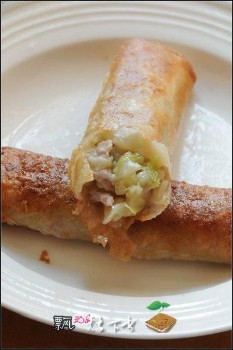 黄芽菜肉丝春卷的做法