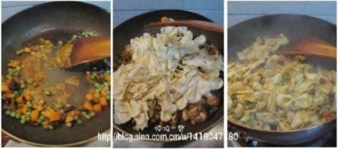 咖喱蝴蝶面的做法