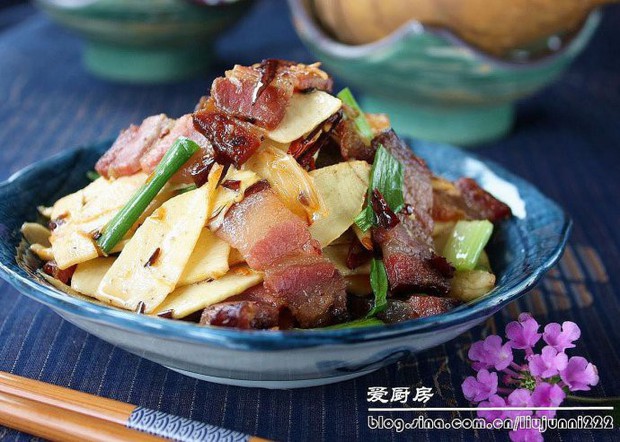 下饭菜冬笋炒腊肉的做法,怎么做,冬笋炒腊肉如何做好吃详细步骤图解的做法