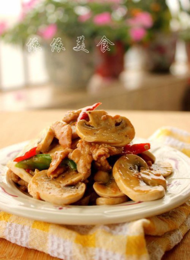 黑椒蘑菇肉片的做法,怎么做,黑椒蘑菇肉片如何做好吃详细步骤图解的做法
