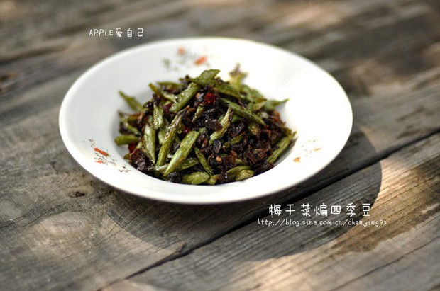下饭菜干煸梅干菜四季豆的做法,怎么做,干煸梅干菜四季豆如何做好吃详细步骤图解的做法