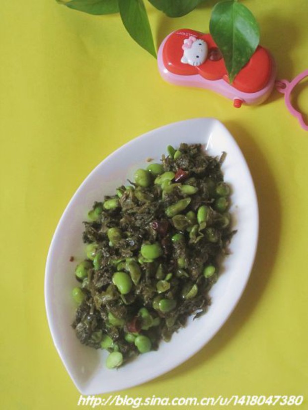 咸菜毛豆子的做法 咸菜毛豆子的做法