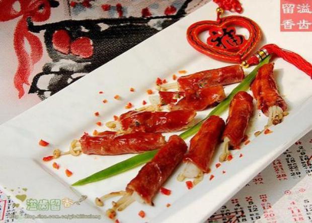 山药金针菇培根卷的做法及功效,怎么做,山药金针菇培根卷如何做好吃详细步骤图解的做法