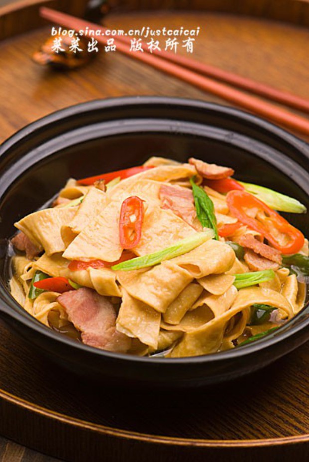 营养下饭菜 井冈山豆皮的做法,怎么做,井冈山豆皮如何做好吃详细步骤图解的做法