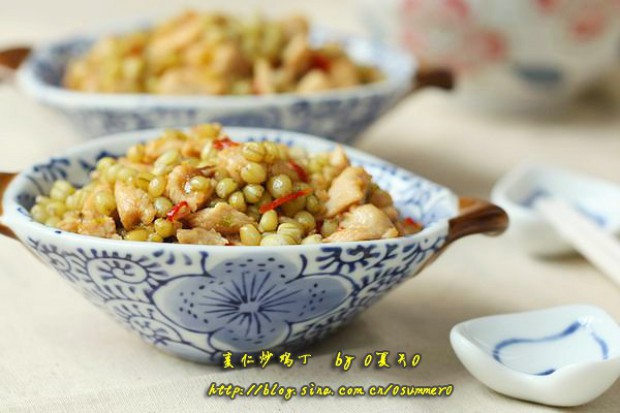 鲜麦仁炒鸡丁的做法 鲜麦仁炒鸡丁的做法