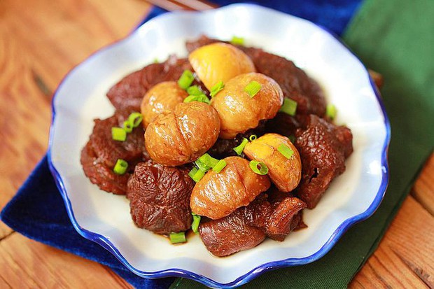 养生菜栗子烧牛肉的做法,怎么做,栗子烧牛肉如何做好吃详细步骤图解的做法