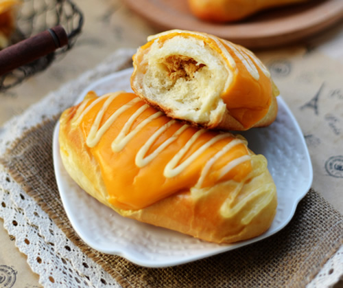 营养便当早餐 芝士肉松面包的做法图解,如何做,芝士肉松面包怎么做好吃的做法