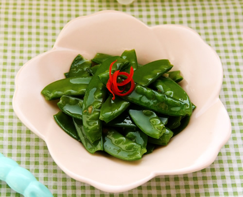 第4步清炒荷兰豆的家常做法图片步骤