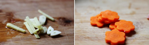 第2步胡萝卜炒菜花的家常做法图片步骤