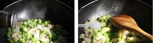 第5步蚕豆炒春笋的家常做法图片步骤