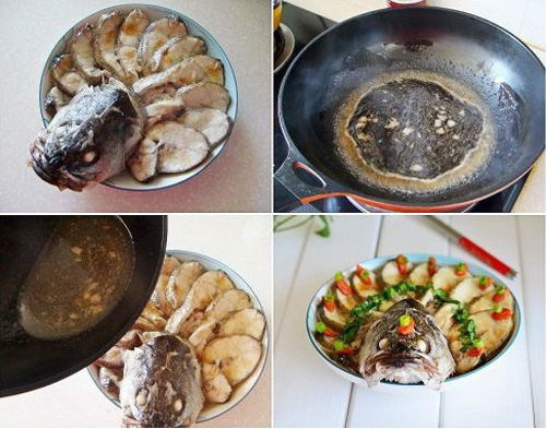 第4步清蒸开屏鲈鱼的家常做法图片步骤