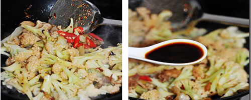 第5步辣炒菜花的家常做法图片步骤