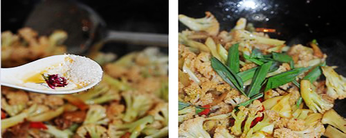 第6步辣炒菜花的家常做法图片步骤