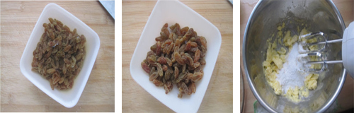 第2步葡萄干椰蓉球的家常做法图片步骤