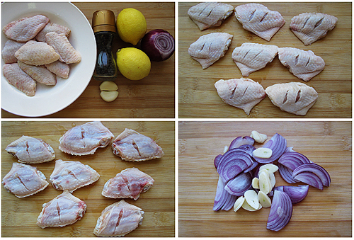 第2步柠香锡纸烤鸡翅的家常做法图片步骤