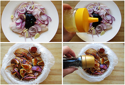 第3步柠香锡纸烤鸡翅的家常做法图片步骤