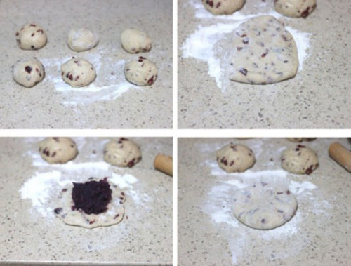 第3步紫薯花朵包的家常做法图片步骤