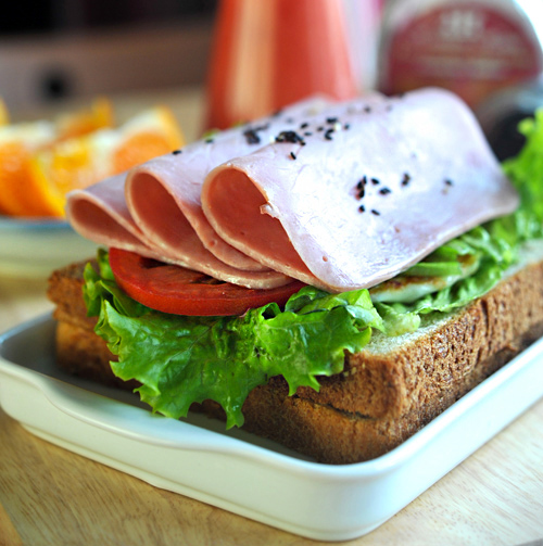 第5步肉蛋双夹三明治的家常做法图片步骤