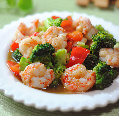 家常小炒 西兰花炒虾球的做法图解,如何做,西兰花炒虾球怎么做好吃的做法