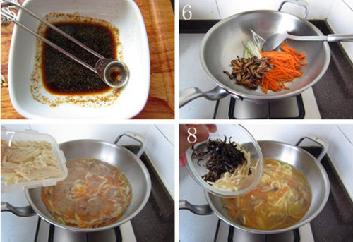 第4步海鲜酸辣汤的家常做法图片步骤