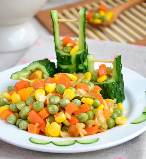 第3步脆爽可口的榨菜胡萝卜黄瓜丁的家常做法图片步骤