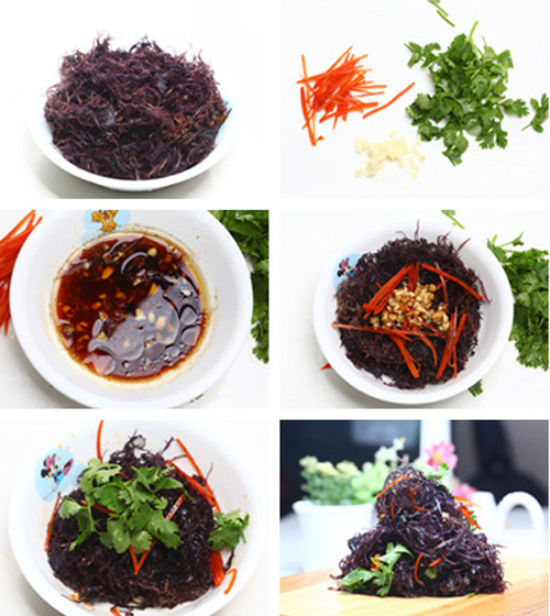 第3步拌紫晶藻的家常做法图片步骤