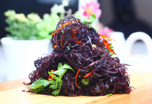 第4步拌紫晶藻的家常做法图片步骤